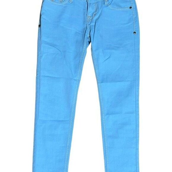 Jimmy Taverniti NWT  Anti Exposure Cropped Skinny Leg Light Blue Colored Size 25 - Picture 2 of 4